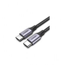 Дата кабель USB-C to USB-C 2.0m US261 18W Round Cable Nickel Plating Aluminum Shell Black Ugreen (50152) (321645)