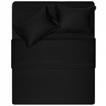 Простынь Ardesto на резинке Mix&Match Premium, 100% хлопок, сатин черный 160х200+30 см (ART1620FSL) (327745)