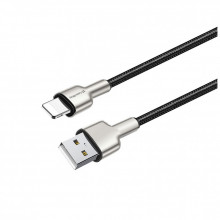Дата кабель USB 2.0 AM to Lightning 1.0m head metal black ColorWay (CW-CBUL046-BK) (260845)