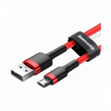 Дата кабель USB 2.0 AM to Micro 5P 1.0m Cafule 2.4A red+red Baseus (CAMKLF-B09) (341845)