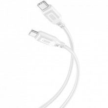 Дата кабель USB-C to USB-C 1.0m 60W braided XO (NBQ236B_White) (322945)