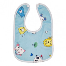 Детский тканевой слюнявчик MGZ-0600(Blue) на кнопке