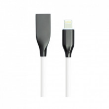 Дата кабель USB 2.0 AM to Lightning 1.0m white PowerPlant (CA910724) (321355)