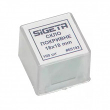 Аксессуар для микроскопов Sigeta Покривне скло 18x18 мм (100 шт) (65192) (352065)