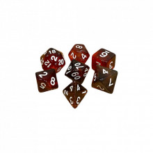 Набор кубиков для настольных игр Games 7 Days Double Glitter 7 Dice Set - Black-Red (g7dglitdc13) (269265)