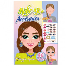 Детская книжка с наклейками студия красоты "Make up accesories" РМ-76-01