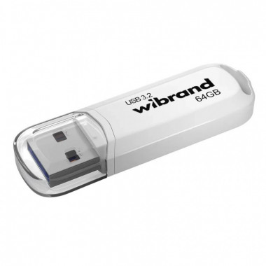USB флеш накопитель Wibrand 64GB Marten White USB 3.2 Gen 1 (USB 3.0) (WI3.2/MA64P10W) (202275)