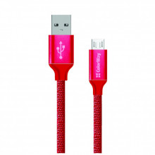 Дата кабель USB 2.0 AM to Micro 5P 1.0m 2.1А red ColorWay (CW-CBUM002-RD) (344375)