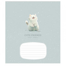 Тетрадь ученическая "Cute friends" 012-3292K-5 в клетку, 12 листов
