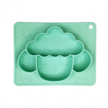 Силиконовая тарелка-коврик "Баранчик" MGZ-0125(Turquoise) 18х23 см