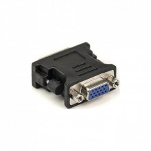 Переходник VGA to DVI-I (24+5 pin), черный PowerPlant (CA910892) (175085)