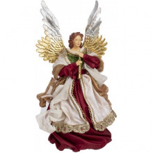 Фігура декоративна "Різдвяний Ангел у золотому та червоному" 47см (232085)