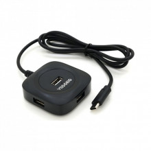 Концентратор VEGGIEG USB-C 4xUSB 2.0 0.2m black (YT-TC-V-C240) (321185)