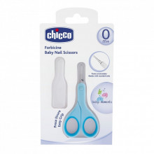 Детский маникюрный набор Chicco ножиці з ковпачком блакитні (05912.20) (272385)