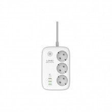 Сетевой фильтр питания LDNIO SEW3452 WiFi 3роз 3USB/1Type-C (SEW3452) (343385)