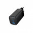 Зарядное устройство Gembird USB-A + 2xType-C (PD18W + QC3.0 27W) black (TA-UC-PDQC65-01-BK) (321585)