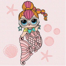 Картина по номерам "L.O.L. Surprise! Mermaids Neon QT" KHO6264, 40х40 см