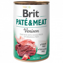 Консервы для собак Brit Pate and Meat со вкусом оленины и курицы 400 г (8595602530328) (322295)