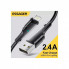 Дата кабель USB 2.0 AM to Lightning 3.0m 2.4A black Essager (EXCL-LSC01) (324495)