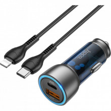 Зарядное устройство HOCO NZ8 charger set (C to iP) USB-A/Type-C Blue (6931474782748) (209795)