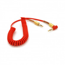 Кабель мультимедийный 3.5mm M to 3.5mm M 1.5m 90° corner red Voltronic (YT-AUXSGJ(M)/(M)-1.5-R) (340795)