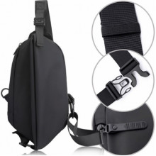 Мужская сумка через плачо нагрудная Baellery cross body bag сумка JXA1808 37*18 см Чёрная (196206)