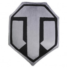 Подушка декоративная лого игры "World of Tanks" WG043334 семиугольная, серо-черная Подушка декоративная лого игры "World of Tanks" WG043334 семиугольная, серо-черная
