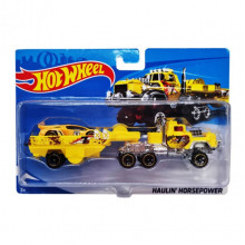 Детский игровой набор машинок T-P771-1(Yellow) с трейлером