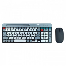 Беспроводная аккумуляторная клавиатура с мышкой, Bluetooth, USB, BT ZYG-806 Комплект (243906)
