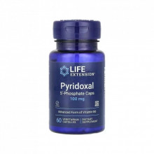 Витамин Life Extension Пиридоксаль 5''-фосфат, Витамин B6, 100 мг, Pyridoxal 5''-Phosphate Caps, 6 (LEX-12176) (309126)
