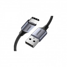 Дата кабель USB 2.0 AM to USB-C 1.5m US288 Aluminum Braid (Black) UGREEN (60127) (341126)