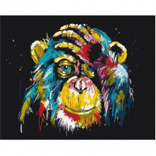 Картина по номерам "Красочная шимпанзе" BS25714, 40x50 см