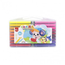 Набор фломастеров "Water color pen" 36 цветов 204-36 в пластиковом боксе Синий