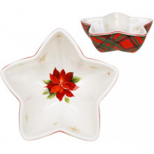 Набір різдвяних піал "Christmas Story" 2 порцелянові піали 350мл у форми зірки (258526)