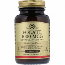 Витамин Solgar Фолиевая кислота, Folate, фолат, 1000 мкг, 120 таблеток (SOL-53596) (302726) Витамин Solgar Фолиевая кислота, Folate, фолат, 1000 мкг, 120 таблеток (SOL-53596) (302726)