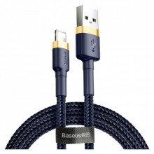 Дата кабель USB 2.0 AM to Lightning 1.0m 2.4A Cafule Blue-Gold Baseus (CALKLF-BV3) (321826)