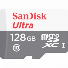 Карта памяти SanDisk 128GB microSD class 10 Ultra Light (SDSQUNR-128G-GN6MN) (160236)