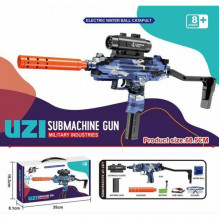 Автомат детский W 002 B аккумулятор 7.4 V, прицел, глушитель, магазин, раскладная ручка, очки, орбизы (205236)