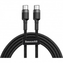 Дата кабель USB-C to USB-C 1.0m 3A 60W Cafule Black Baseus (CATKLF-GG1) (261236)