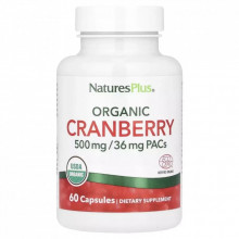 Витаминно-минеральный комплекс Natures Plus Клюква органическая, 500 мг, Organic Cranberry, 60 капсул (NAP-39518) (309236)