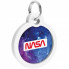 Адресник для животных WAUDOG Smart ID с QR паспортом "NASA21", круг 30 мм (230-0148) (310236)