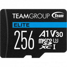 Карта памяти Team 256GB microSDXC class 10 UHS-I U3 V30 A1 Elite (TEAUSDX256GIV30A103) (257536)