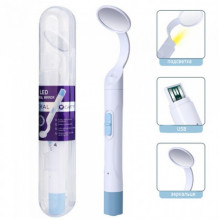 Стоматологическое зеркало ZK-2358L с LED подсветкой (white+yellow), Li-Ion аккум., ЗУ USB (188636)