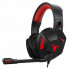 Игровые наушники с микрофоном Jedel GH-233 с усиленным кабелем Чёрные с красным (173736)