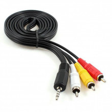 Кабель мультимедийный 3.5mm M to 3xRCA M 2.0m (4pin) AV Cablexpert (CCA-4P2R-2M) (193836)