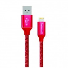 Дата кабель USB 2.0 AM to Lightning 1.0m 2.1А red ColorWay (CW-CBUL004-RD) (344936)
