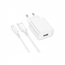 Зарядное устройство BOROFONE BA74A Aspirer USB + cable USB to Micro 5P White (6974443388664) (343246)