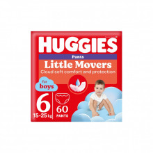 Подгузники Huggies Pants 6 (15-25 кг) для мальчиков 60 шт (5029053564142) (340446)