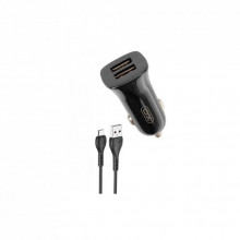 Зарядное устройство XO TZ10 2.4A/2 USB + Micro USB Black (XO-TZ10-MC-BK) (321746)