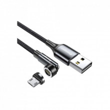Дата кабель USB 2.0 AM to Micro 5P 1.0m magnetic black Essager (EXCCXM-WC0G) (324746)